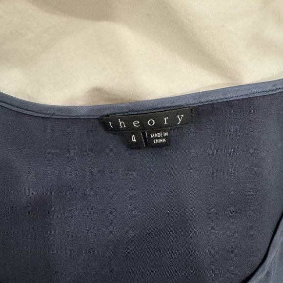 THEORY Silky Drop Waist Mini Shift Dress | Size 4 - Picture 2 of 7